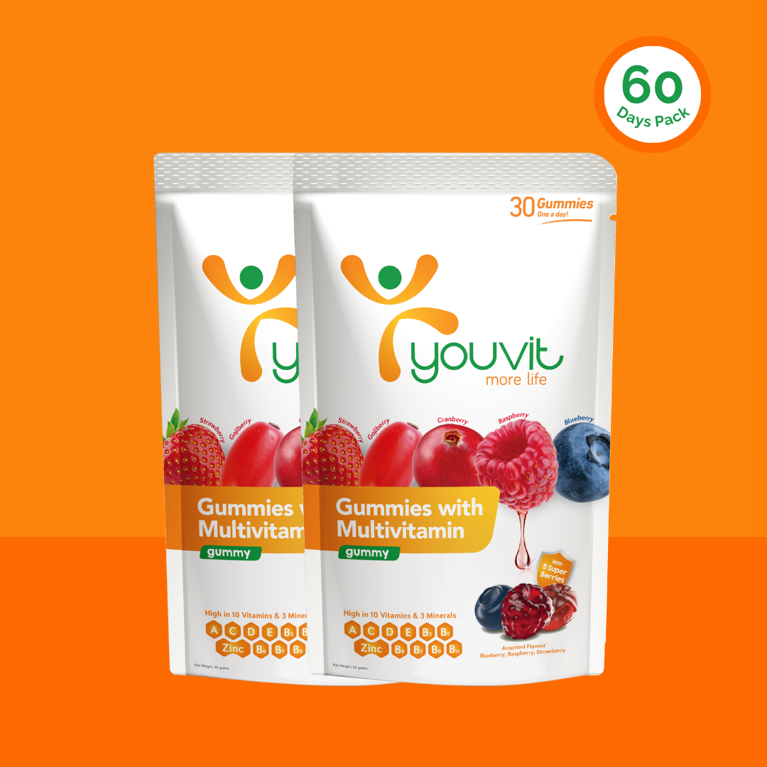 Youvit Adults Gummies with Multivitamin Bundle 60 Days (Save 17%)